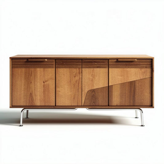 Ladenkast van hout met glazen deuren 120 x 40 x 70cm voor woonkamergebruik