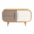 Opbergrek van bamboe en MDF met een afmeting van 80 x 40 x 60cm