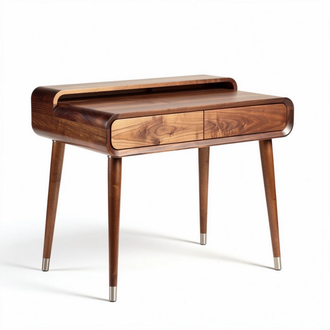 Houten bureau met twee lades en een afmeting van 120 x 60 x 75cm