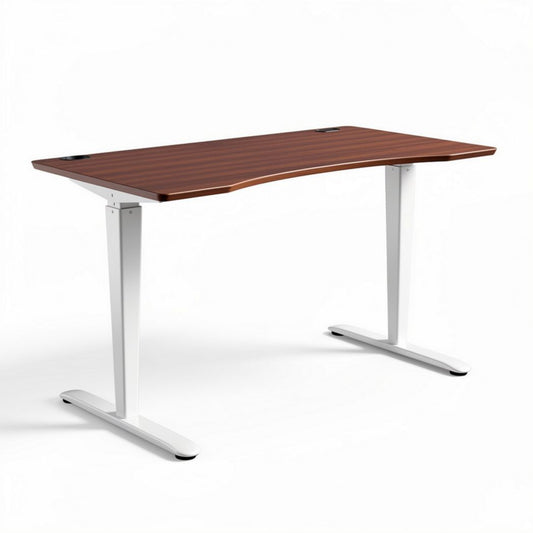 Bureau met houten blad en metalen poten 150 x 75 x 75cm voor thuiskantoor